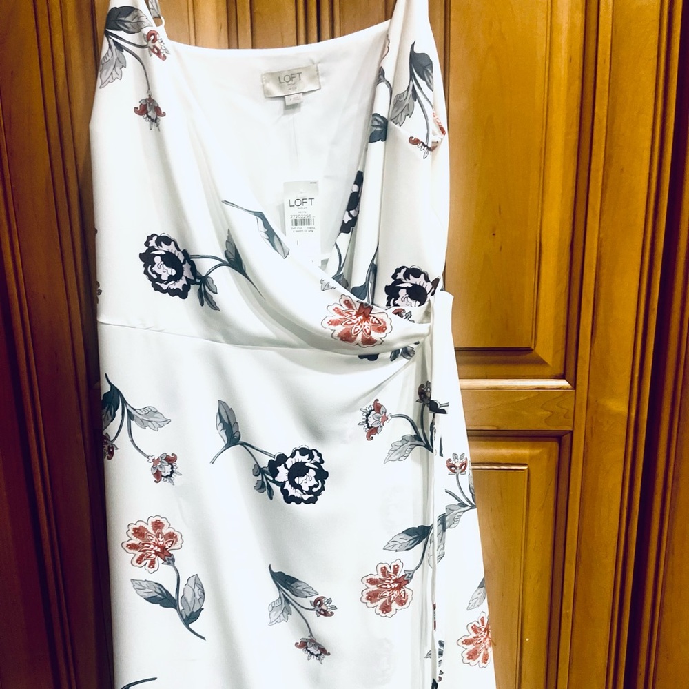 LOFT WRAP DRESS -L -NWT -